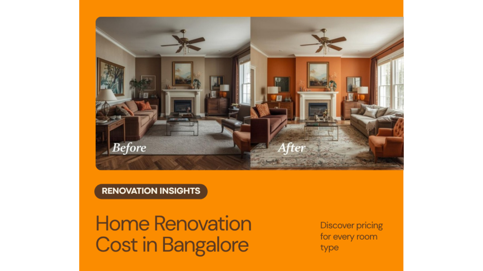 Home renovation cost in Bangalore 2026 room by room price guide