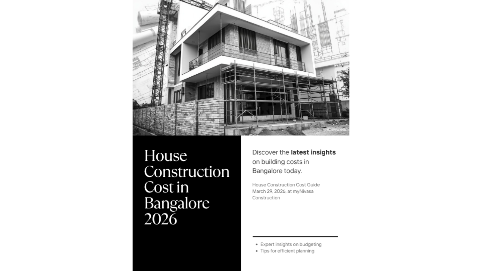 House construction cost in Bangalore 2026 - complete price guide per sq ft