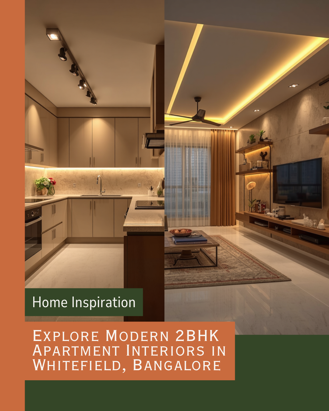 Modern 2BHK interior design Whitefield Bangalore apartment