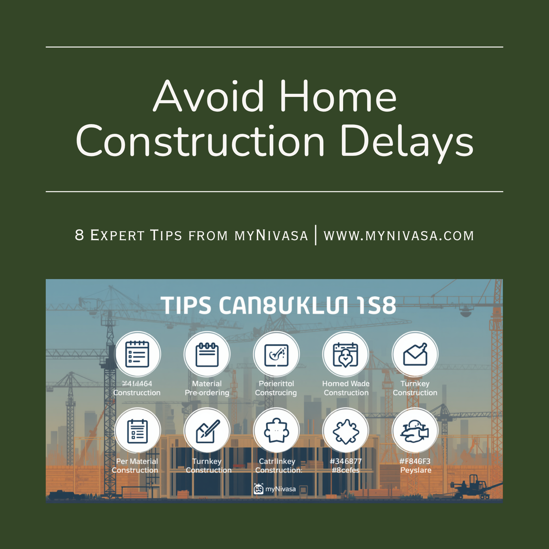 Avoid home construction delays Bengaluru 8 expert tips myNivasa