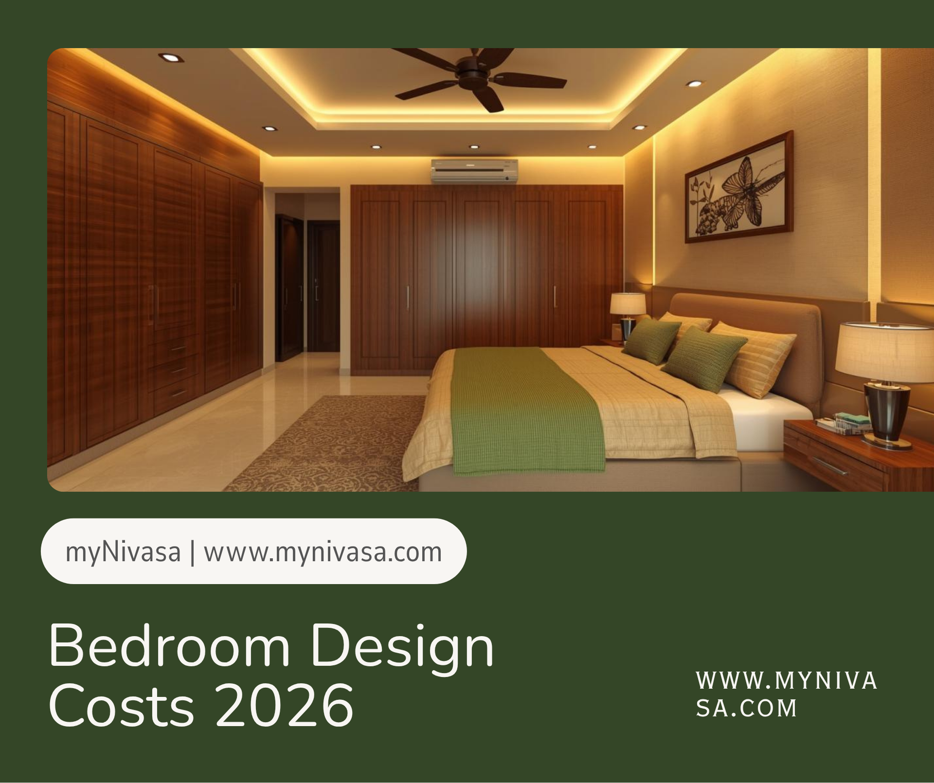 Bedroom Interior Design Cost Bengaluru 2026 Hero Image by myNivasa