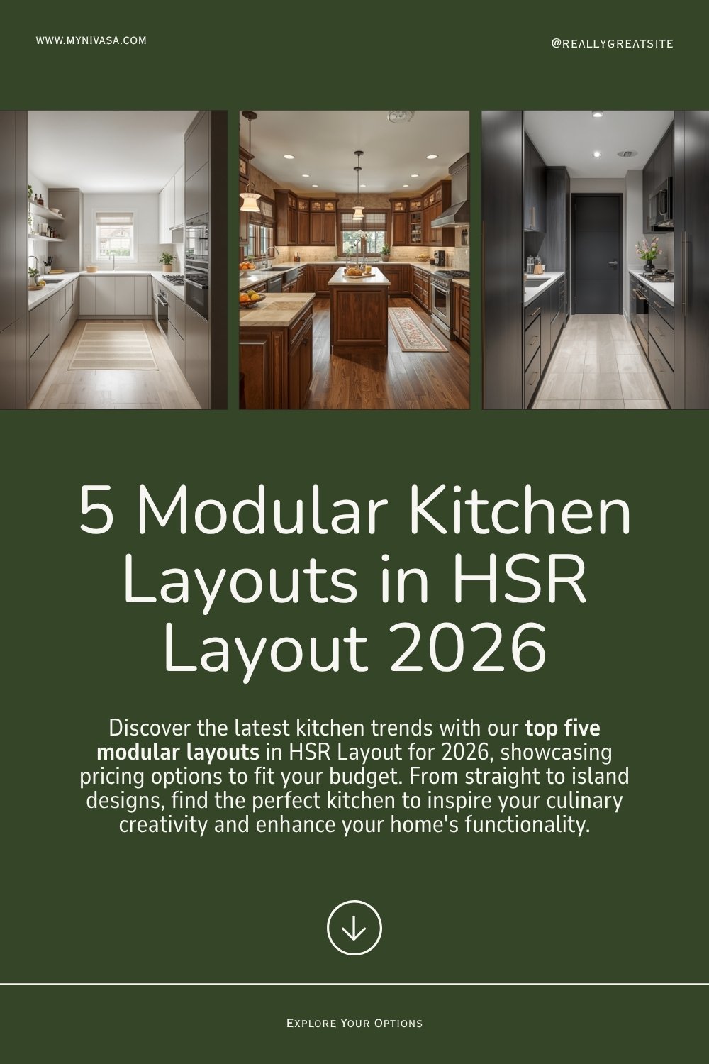 Modular kitchen cost in HSR Layout 2026 by layout shape L shape U shape island parallel straight comparison