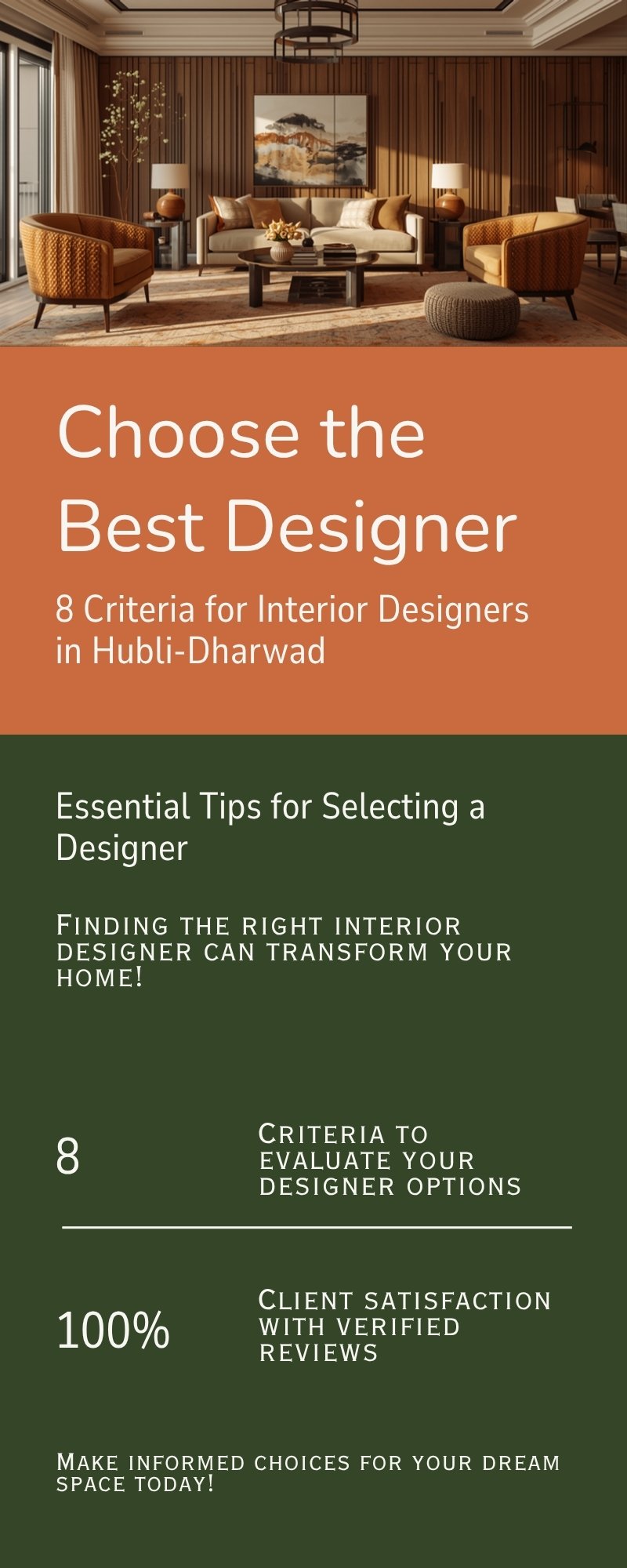 8 Criteria for Choosing the Best Interior Designer in Hubli and Dharwad