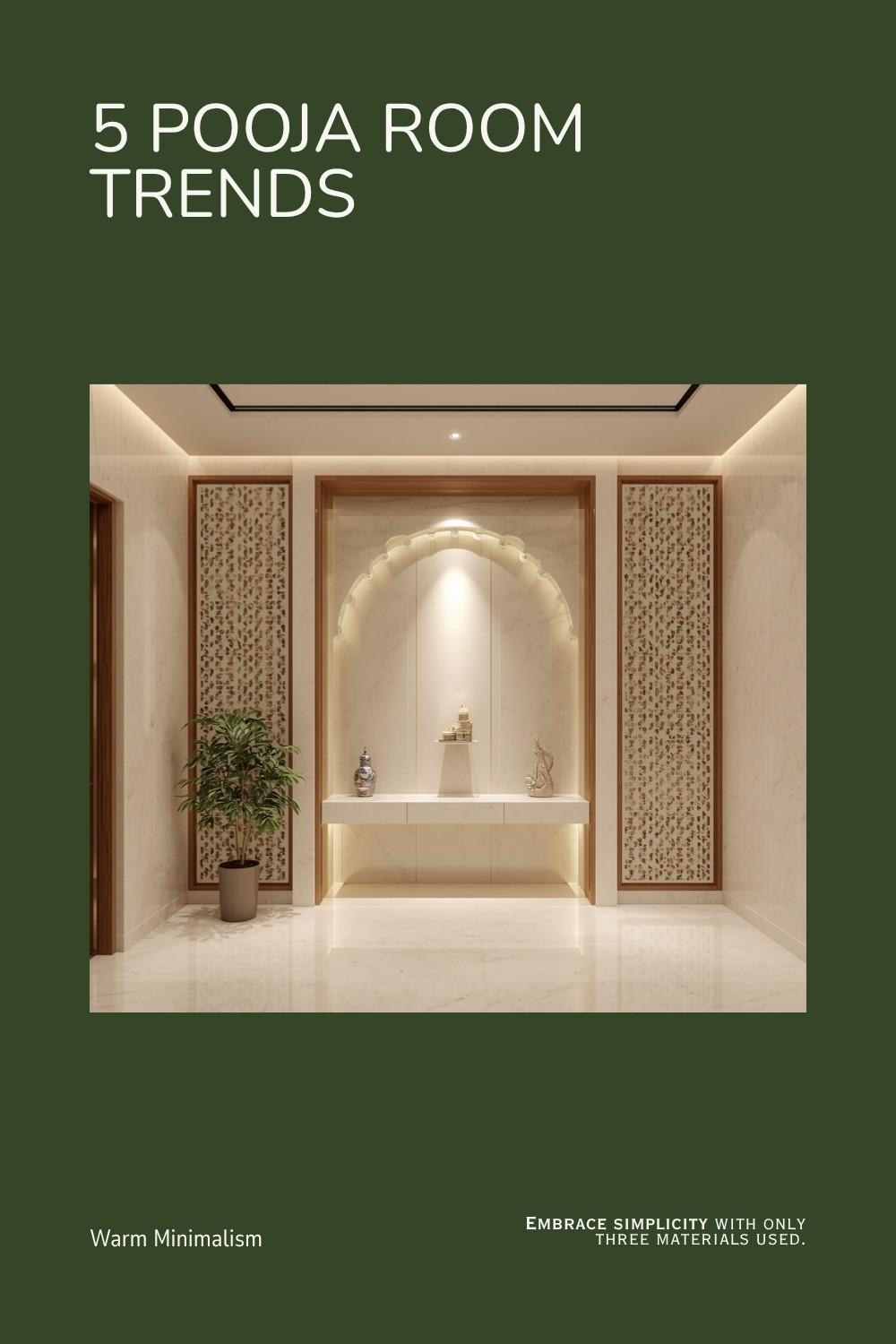 pooja room design ideas in koramangala 2026 — 5 trends infographic