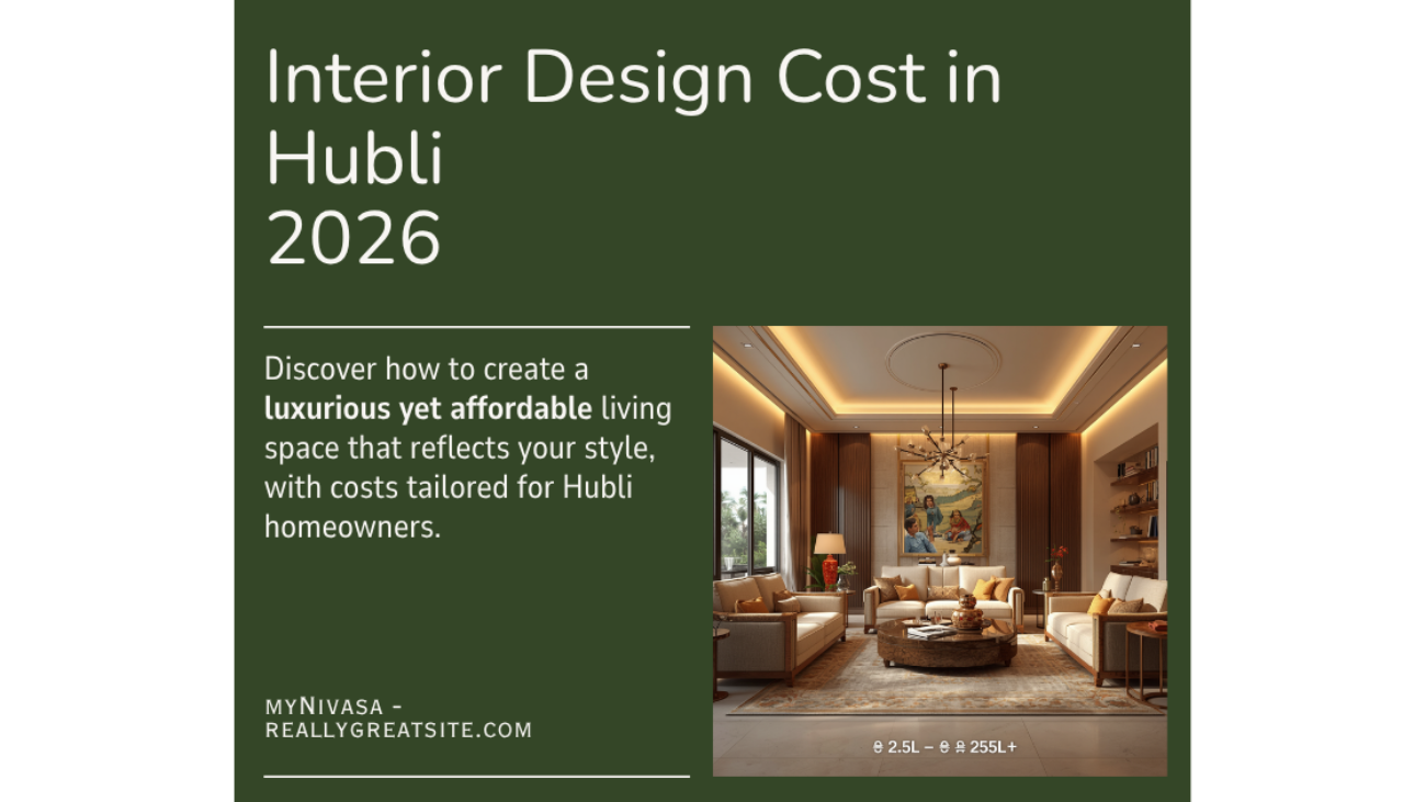 Interior Design Cost in Hubli 2026 - Complete Price Guide by myNivasa