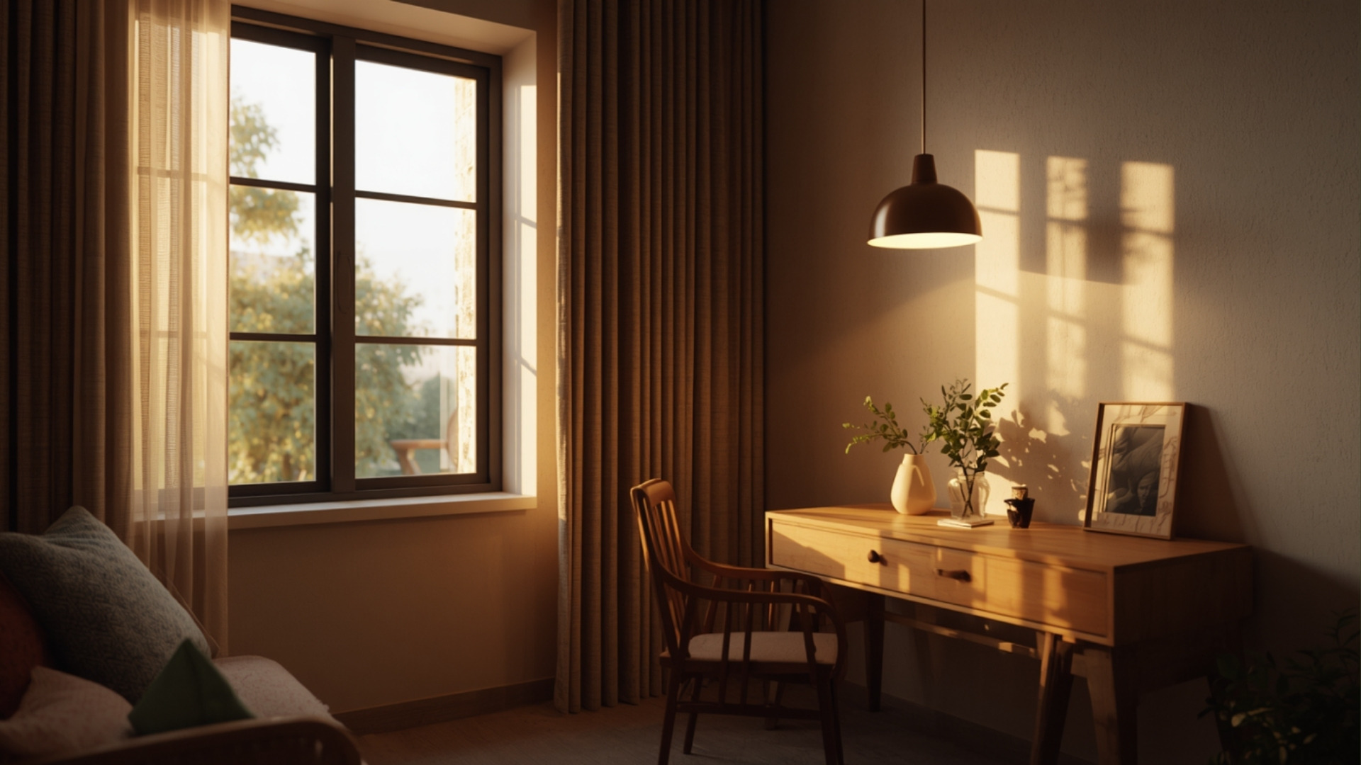 Styled 2 BHK interior Electronic City 2026 reading nook with warm lighting and contemporary decor by myNivasa