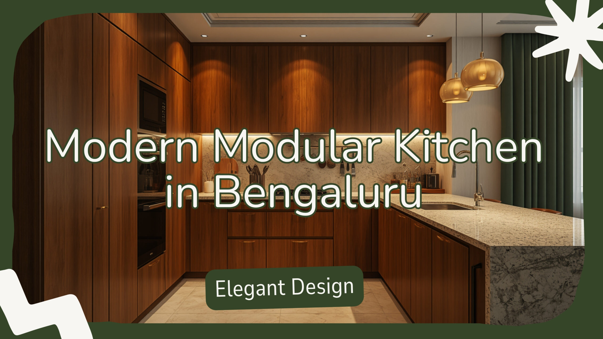3 BHK renovation cost in Indiranagar 2026 modular kitchen with quartz counter and tall units by myNivasa