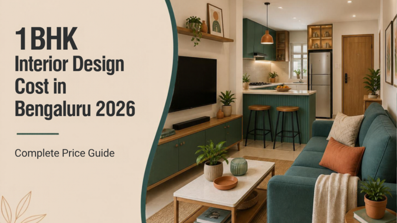 1BHK interior design cost in Bengaluru