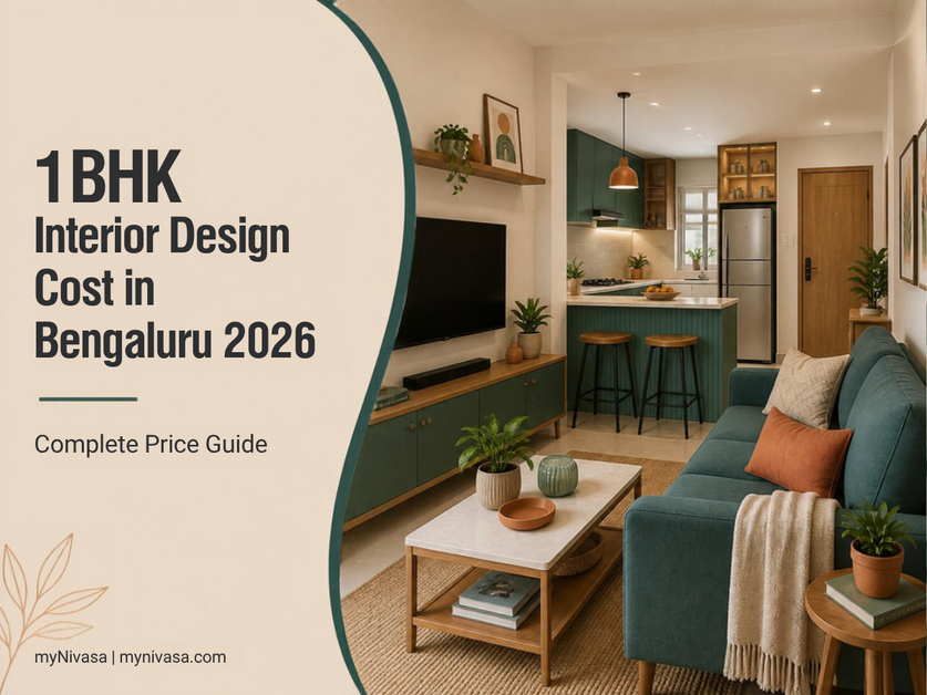1BHK interior design cost in Bengaluru