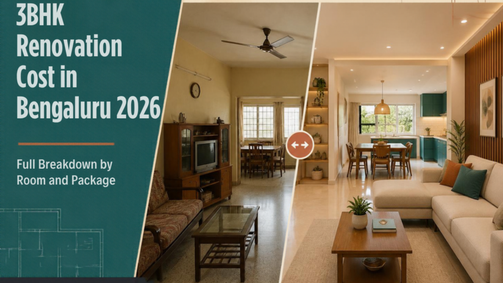 3BHK renovation cost in Bengaluru