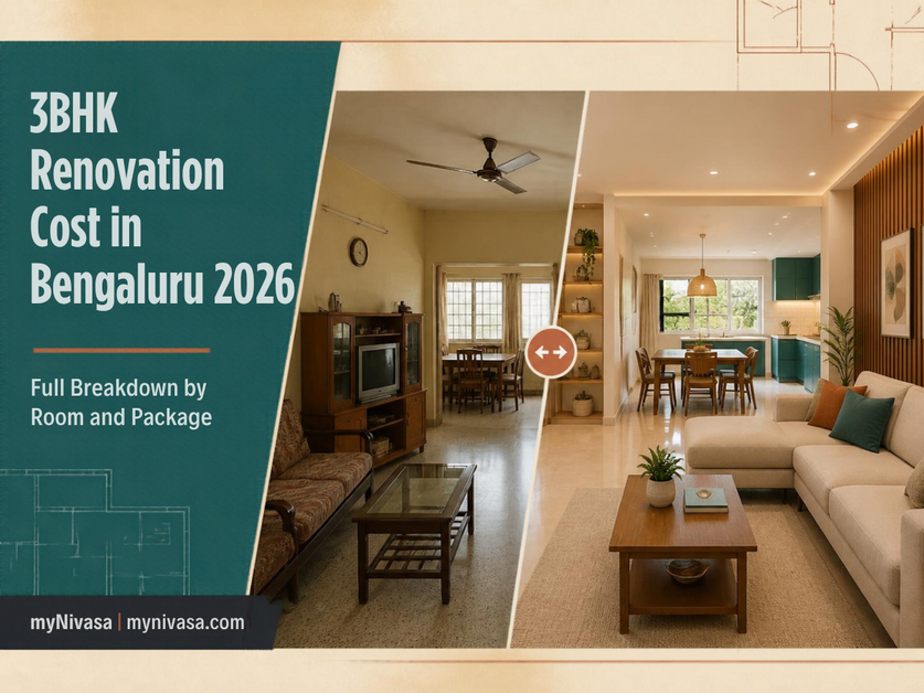 3BHK renovation cost in Bengaluru