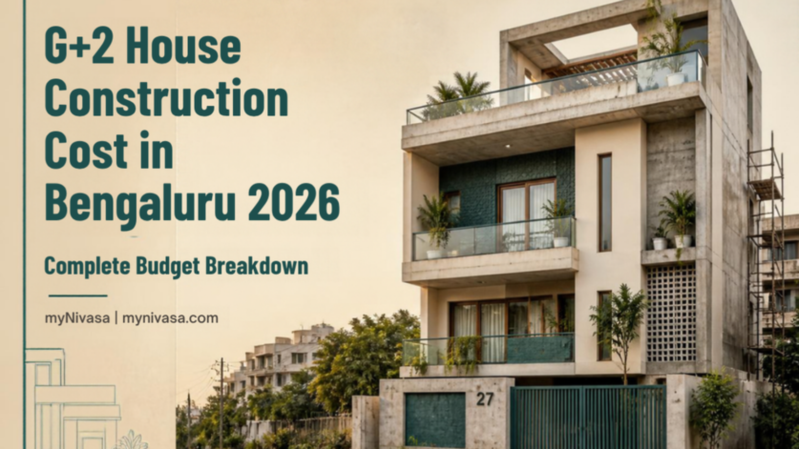 G+2 house construction cost in Bengaluru